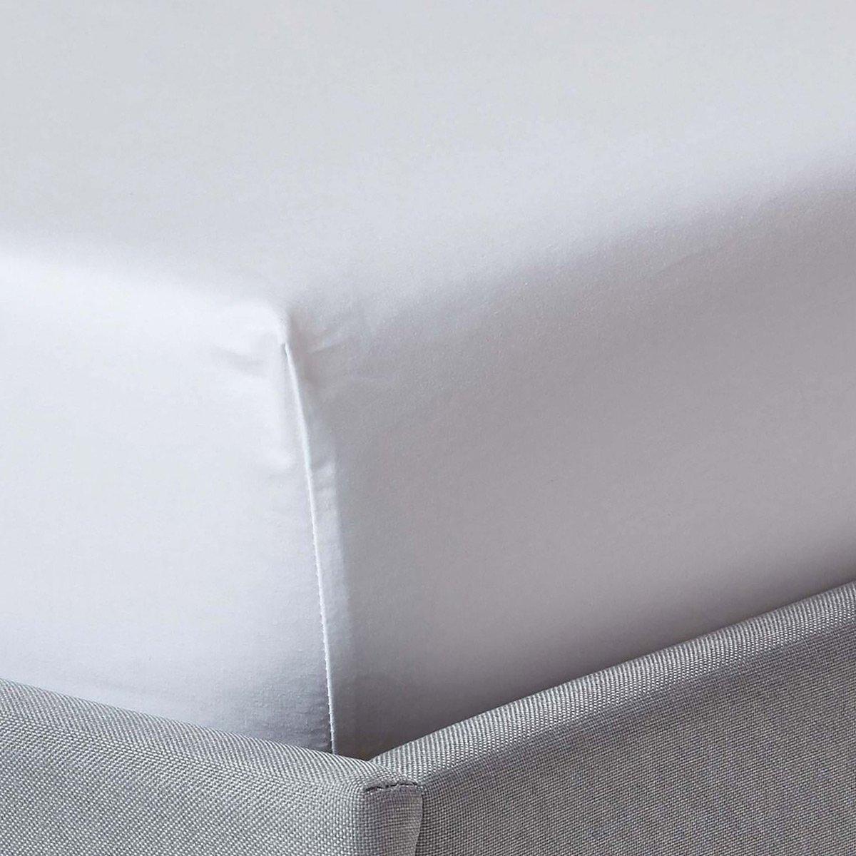 250 Thread Count Cotton Fitted Sheet White 180 x 200 Cm in Kuwait Buy