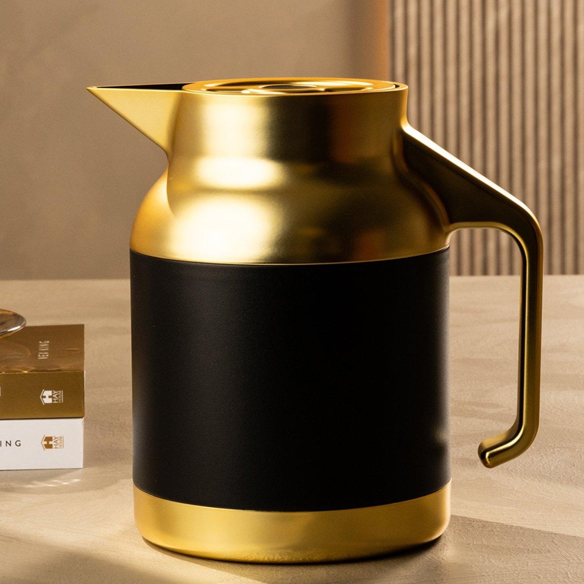 Nova Tea Server Stainless Steel D/W Gold & Black 1.5 Ltr in Kuwait
