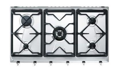 سعر Smeg 90cm Builtin Gas Hob (SRV596GM5) Stainless Steel في الكويت