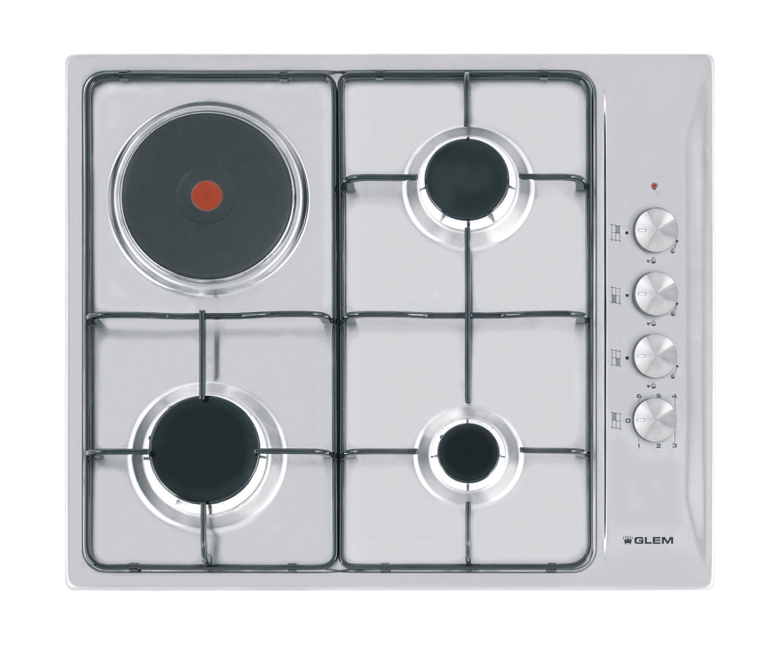 Glem Gas 3 Gas Burner + 1 Hot Plate Builtin Hob 60cm GTL647IX Price