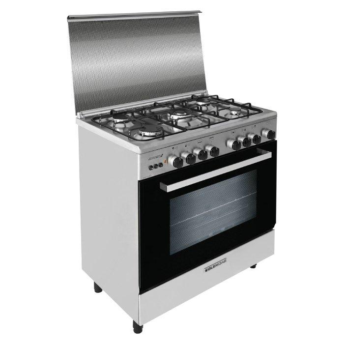 سعر Glem Gas 90x60 cm 5Burner Floor Standing Gas Cooker (SE967GIFS) Stainless في الكويت اكسايت