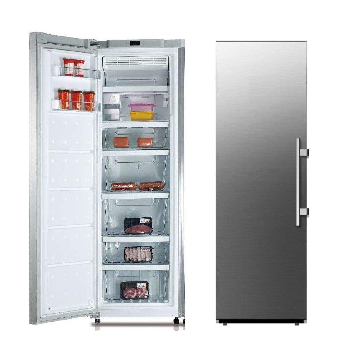 Midea 9 CFT Upright Freezer (HS338FWEDS) Silver Xcite KSA