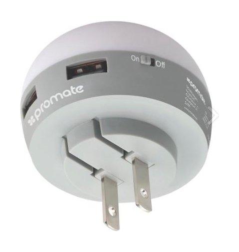 Promate Dual USB Port LED Wall Charger Price in KSA Xcite