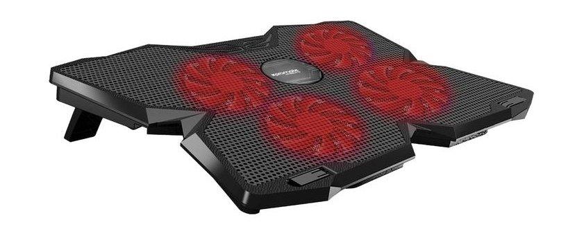 Promate Airbase Ergonomic Laptop Cooling Pad Black Xcite KSA