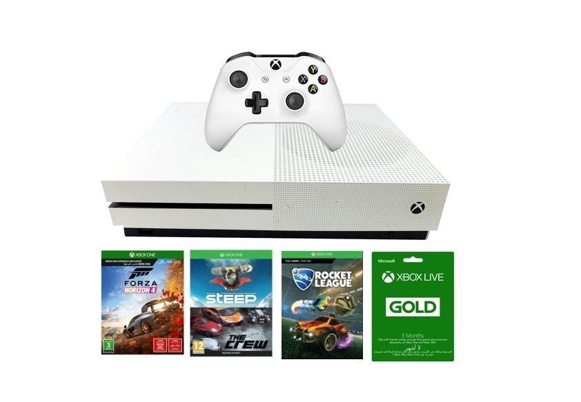 Xbox One S 1TB Console + 4 XBOX Games + 3 Months Live Card Price in