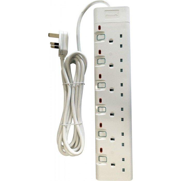 Philips 6Sockets Power Extension 3M (SPN1962WB/56) Extension Cord Xcite Kuwait