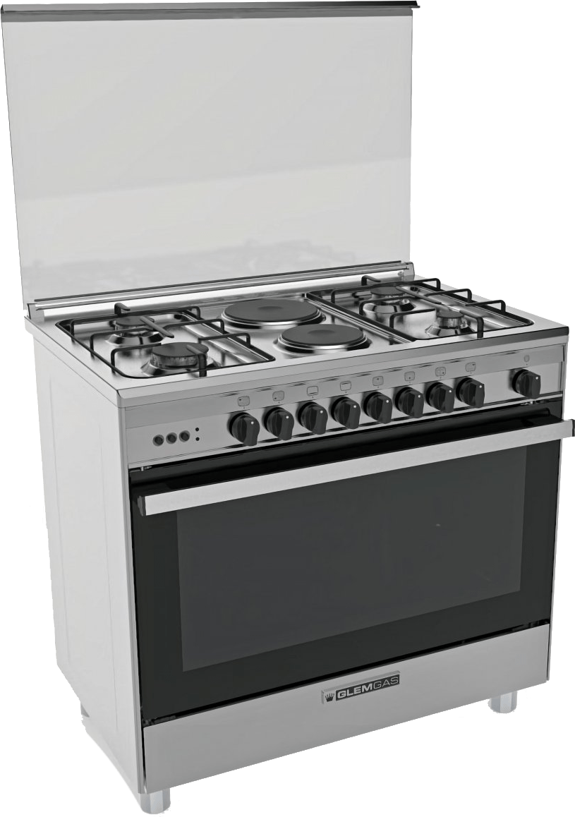 Glem Gas 90X60 4+2 Burner Floor Standing Dual Fuel Cooker (SE966GIFS