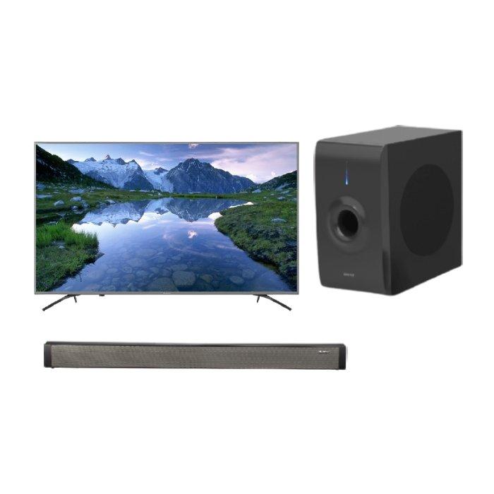 Hisense TV 55inch UHD Smart LED 55B7200UW + Wansa Soundbar 30W (LY
