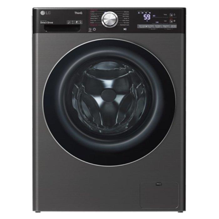 LG 12kg Front Load WiFi Washing Machine Black Xcite KSA