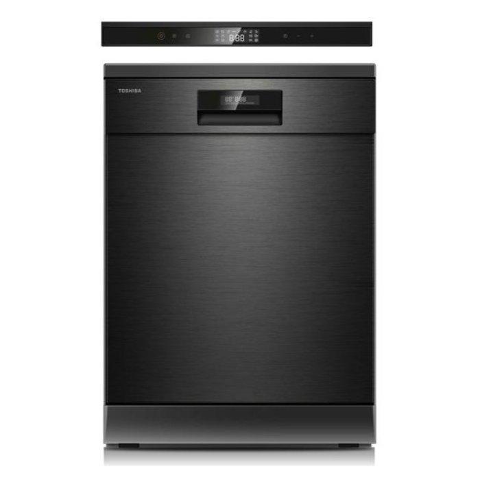 Toshiba DW14F2 14 Place Setting Free Standing Black Dishwasher in KSA