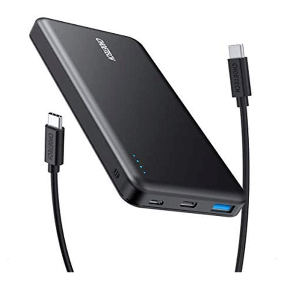 Choetech 10000mAh PD 18W Dual USB Power Bank Black