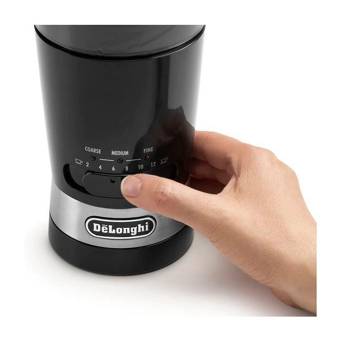 Delonghi Push Coffee Grinder, 170W DLKG210BK Black Xcite