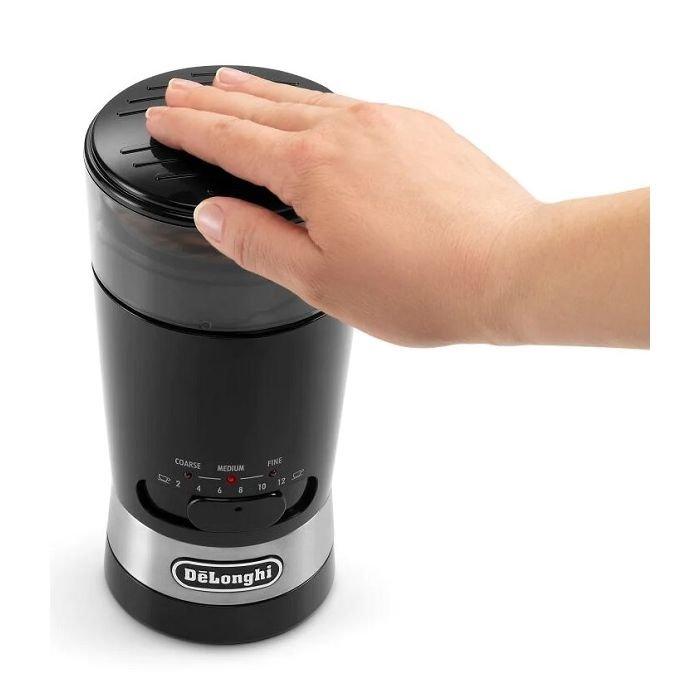 Delonghi Push Coffee Grinder, 170W DLKG210BK Black Xcite