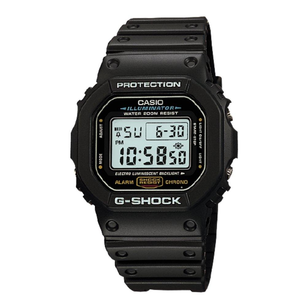 Casio gshock digital 49mm gents resin sport watch (dw5600e1vdf
