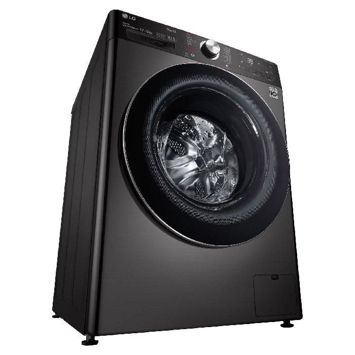 LG 12/8 kg Front Load Washer Dryer (WSV1208BST) Black Steel