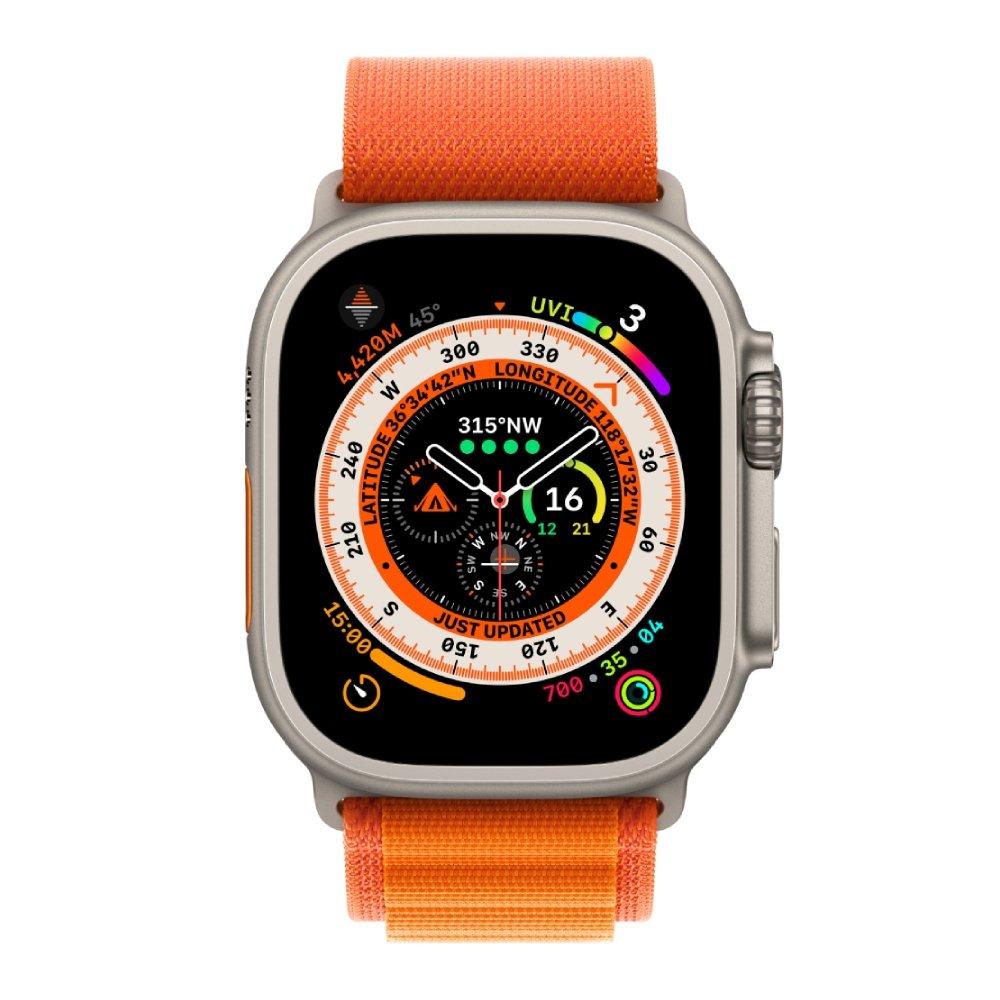 Apple Watch Ultra GPS + Cellular, 49mm Titanium Case with Orange Alpine