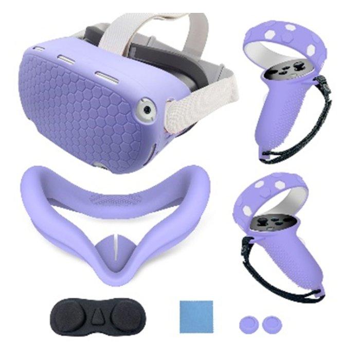 Gamax Oculus Quest 2 Silicone Protective Case Set Purple Price in