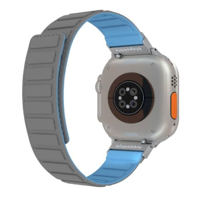 "Blupebble Reversible Watch Strap Gray and Blue Xcite"