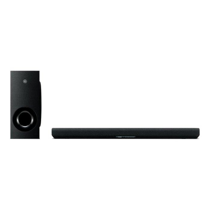Yamaha dolby atmos sound bar with wireless subwoofer, 200w, srb40a black price in Kuwait X