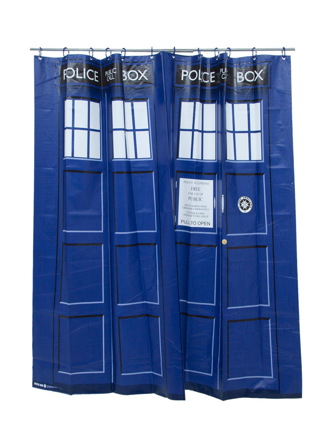 Doctor Who TARDIS Shower Curtain Hot Topic