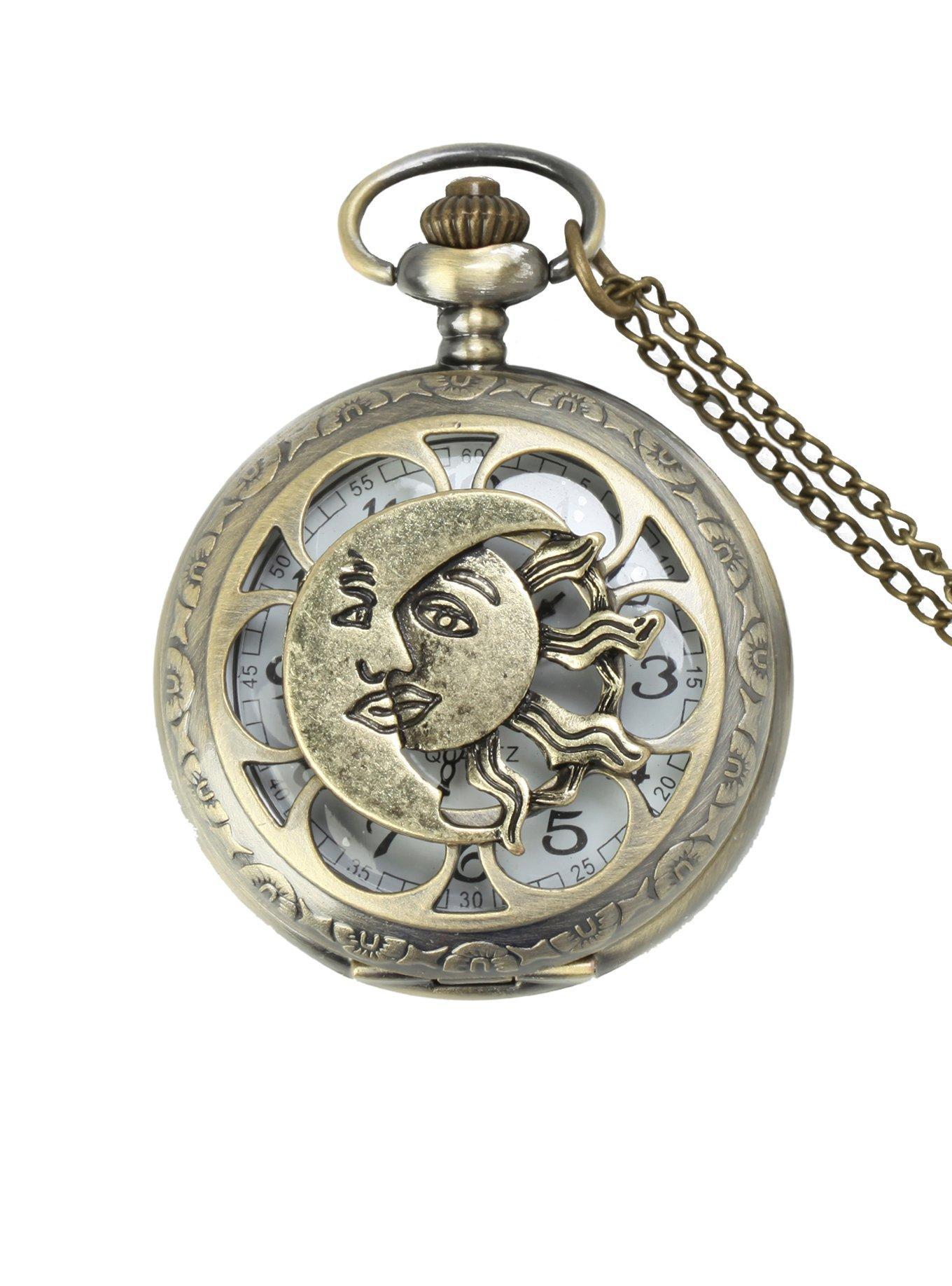LOVEsick Sun Moon Pocket Watch Necklace Hot Topic