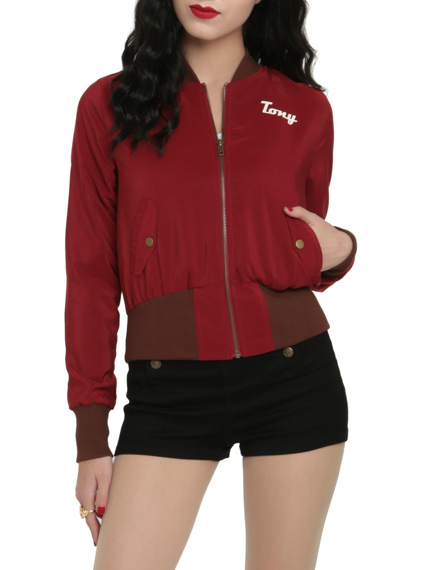 Her Universe Marvel Stark Industries Girls Bomber Jacket Hot Topic