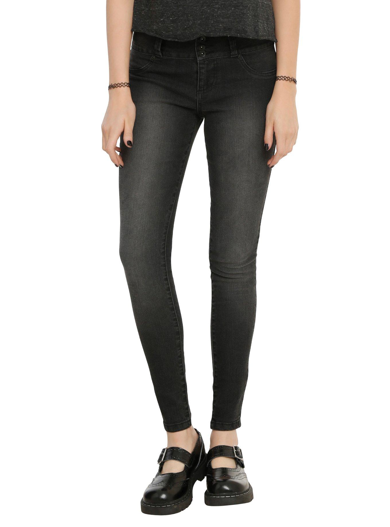 LOVEsick Black Skeleton Hands Skinny Jeans Hot Topic