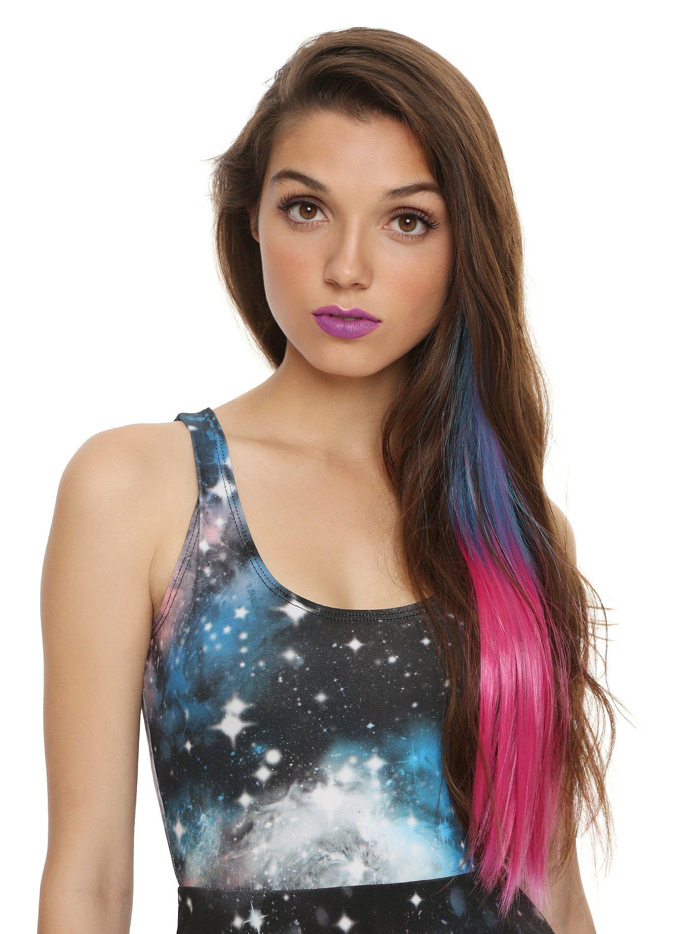 Teal Fuchsia ClipIn Hair Extension Hot Topic