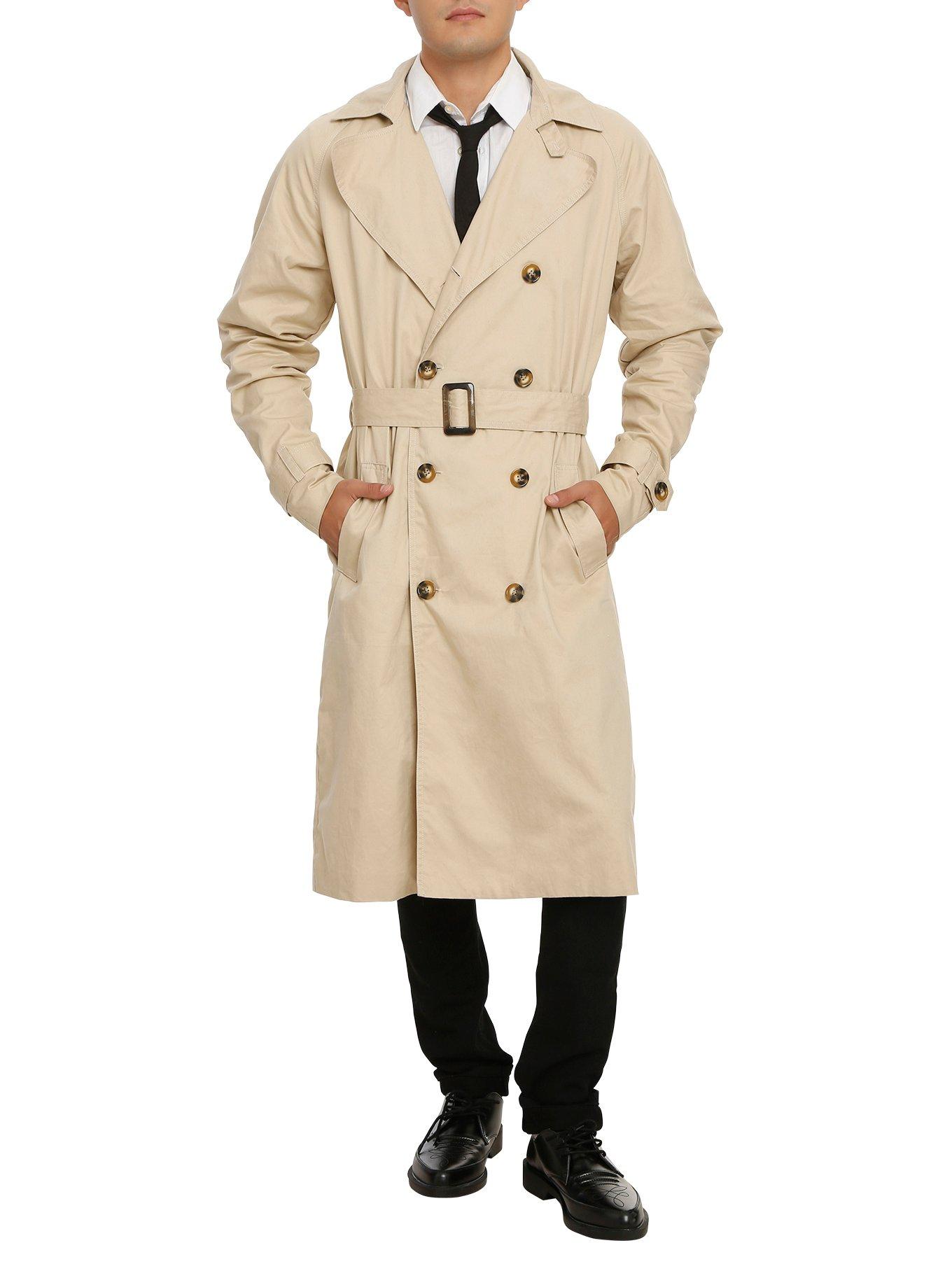 RUDE Beige Trench Coat Hot Topic