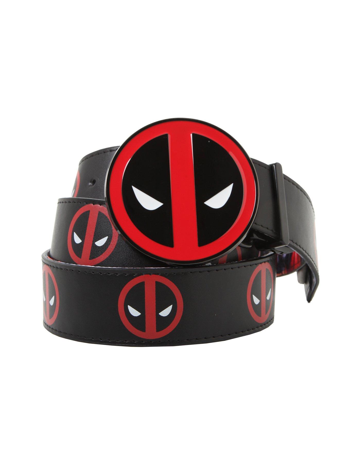 Marvel Deadpool Logo Reversible Belt & Buckle Hot Topic