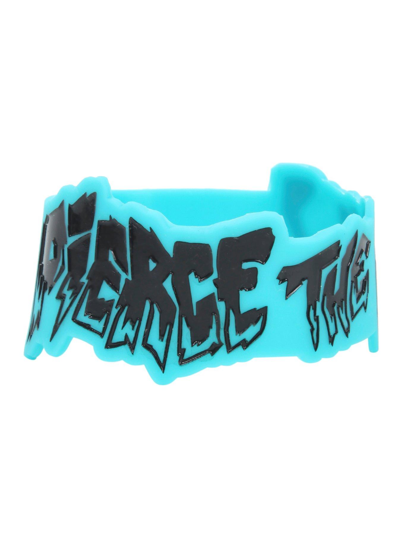 Pierce The Veil DieCut Logo Rubber Bracelet Hot Topic