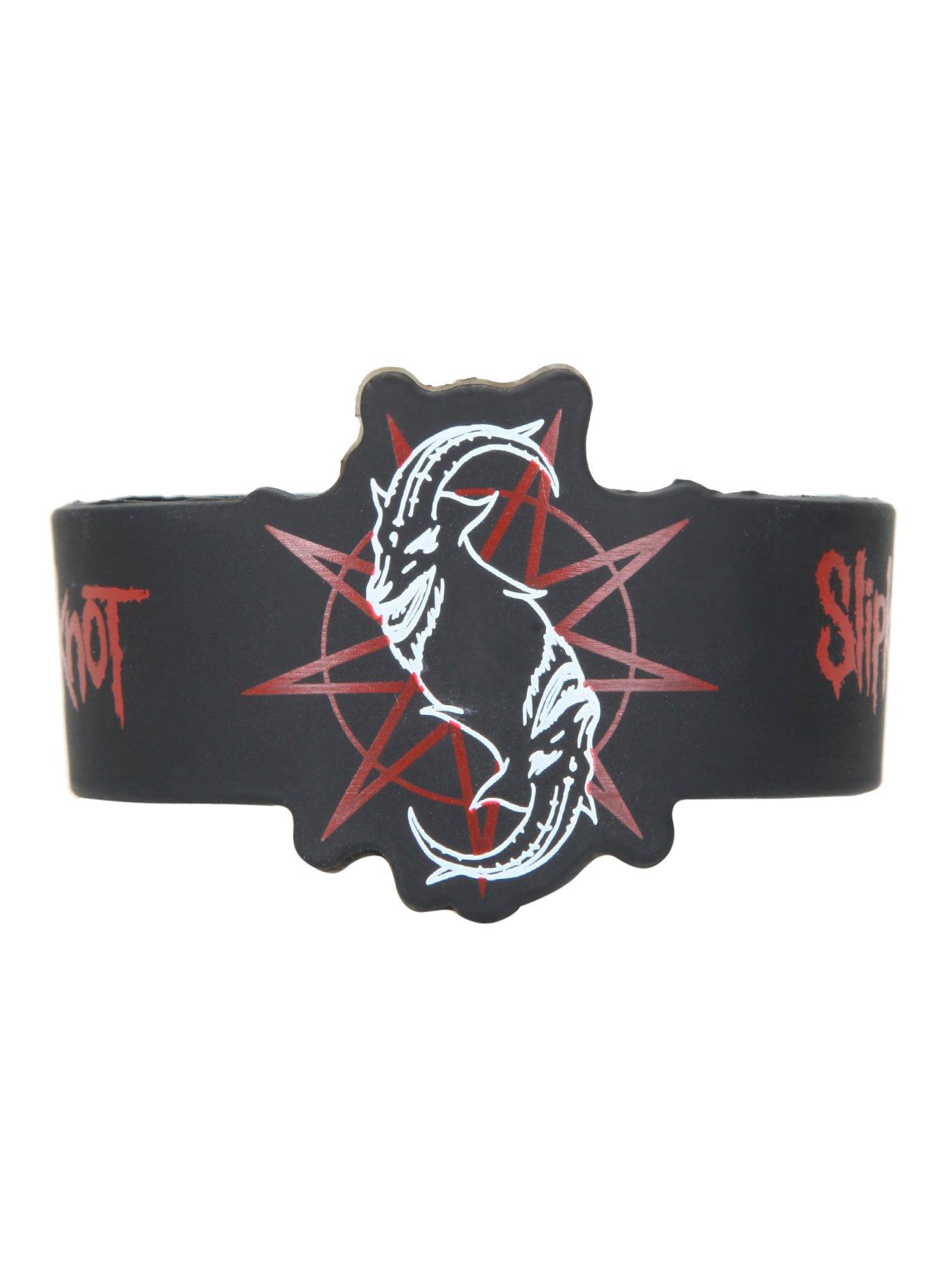 Slipknot Goat Head Logo Rubber Bracelet Hot Topic