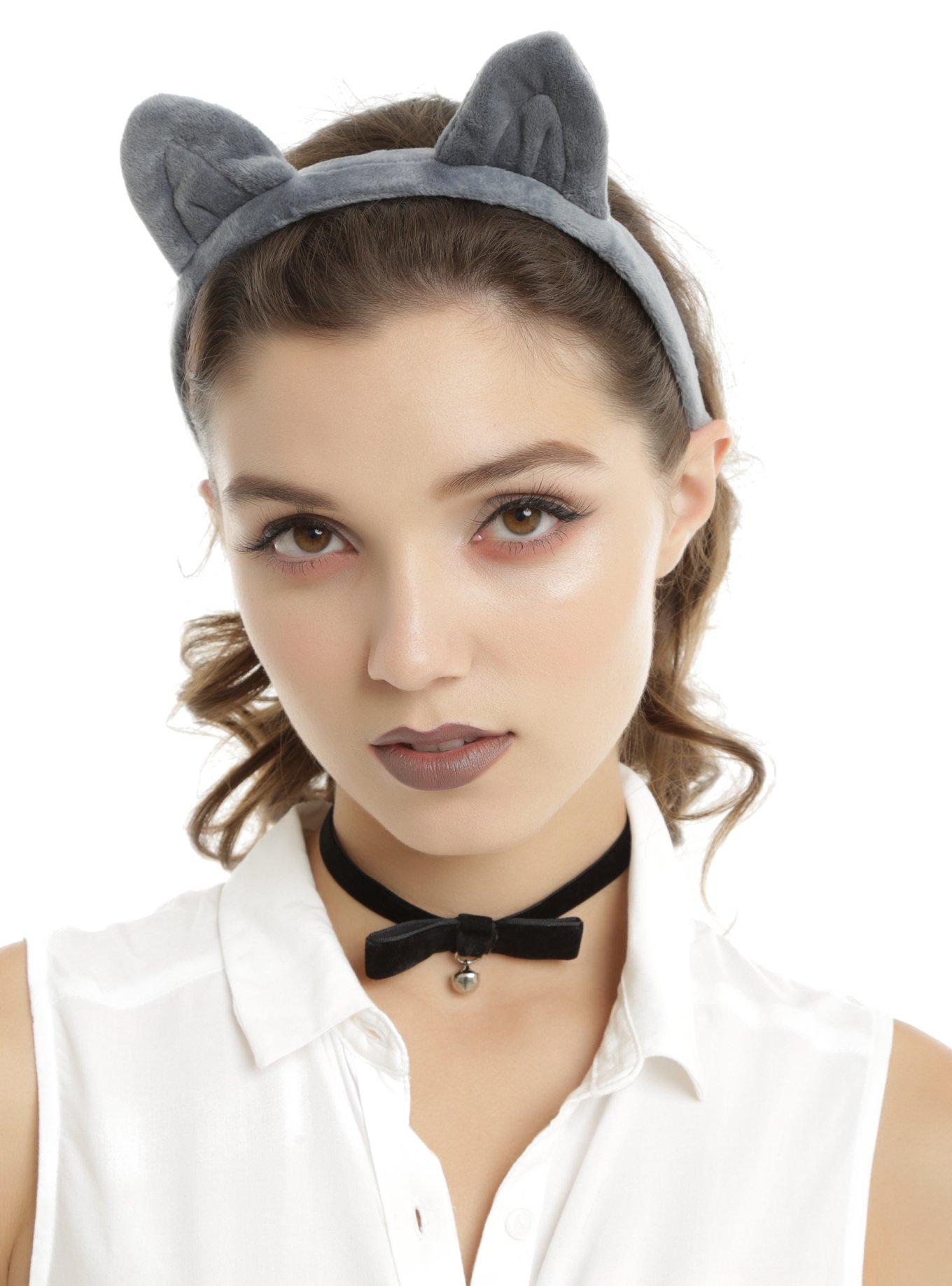 Grey Cat Ear Headband Hot Topic