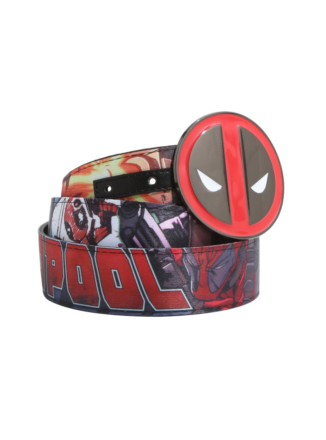 Marvel Deadpool Reversible Belt & Buckle Set Hot Topic