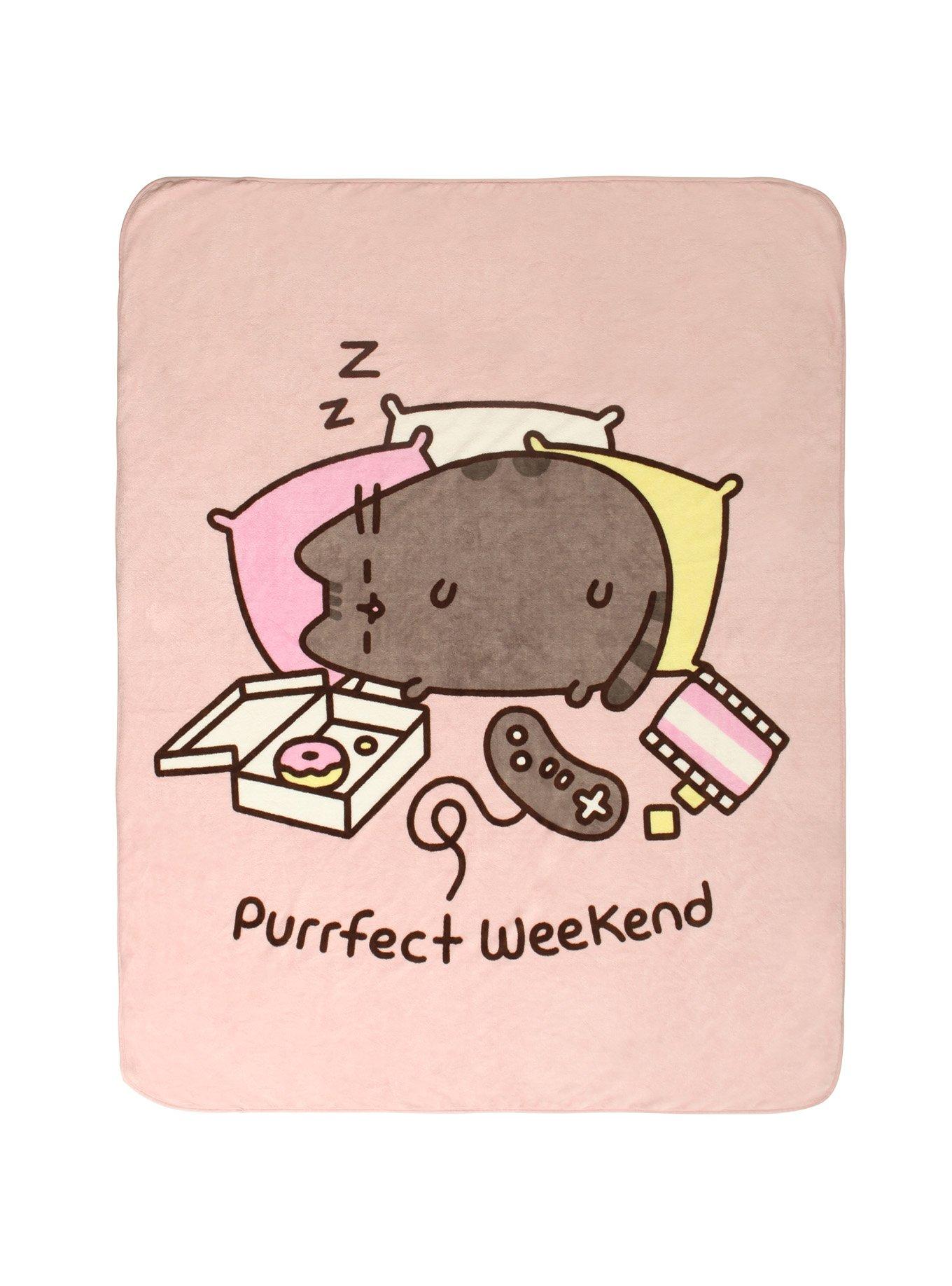 Pusheen Purrfect Weekend Throw Blanket Hot Topic