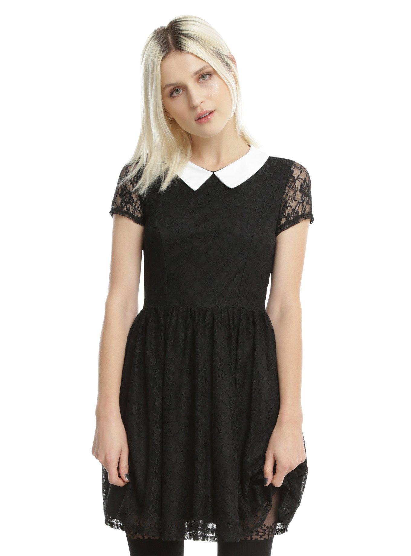Black & White Collar Lace Dress Hot Topic