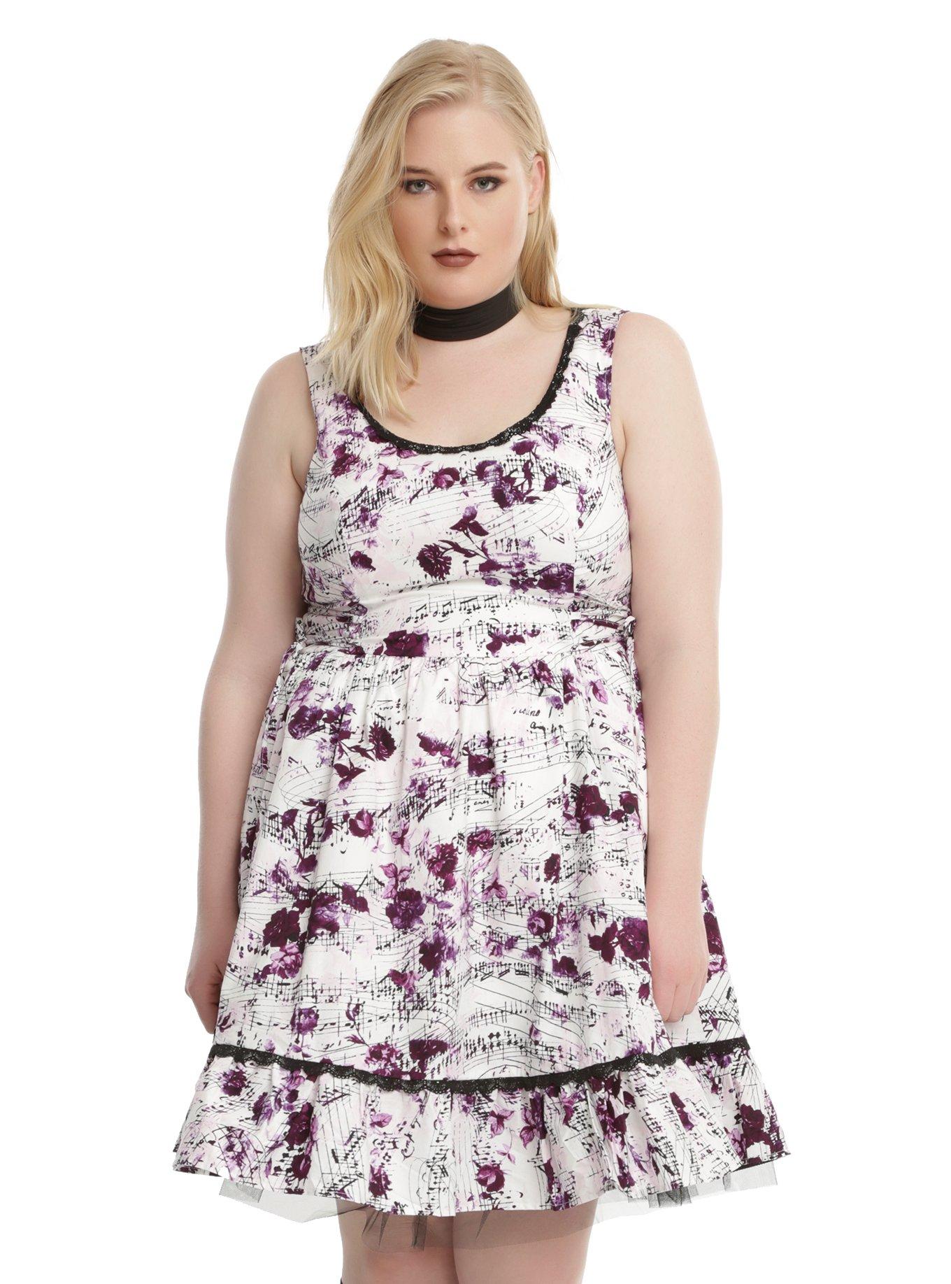 Rose Music Note Dress Plus Size Hot Topic