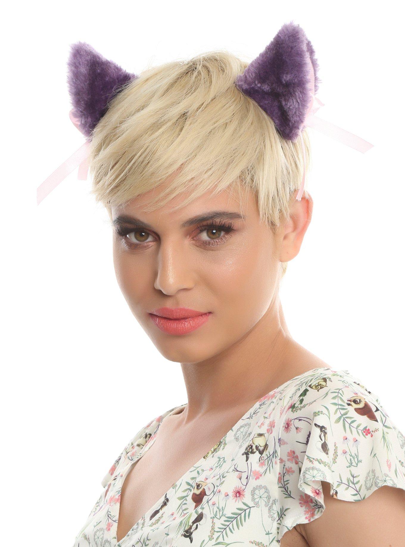 Blackheart Purple & Pink Cat Ear Hair Clips Hot Topic