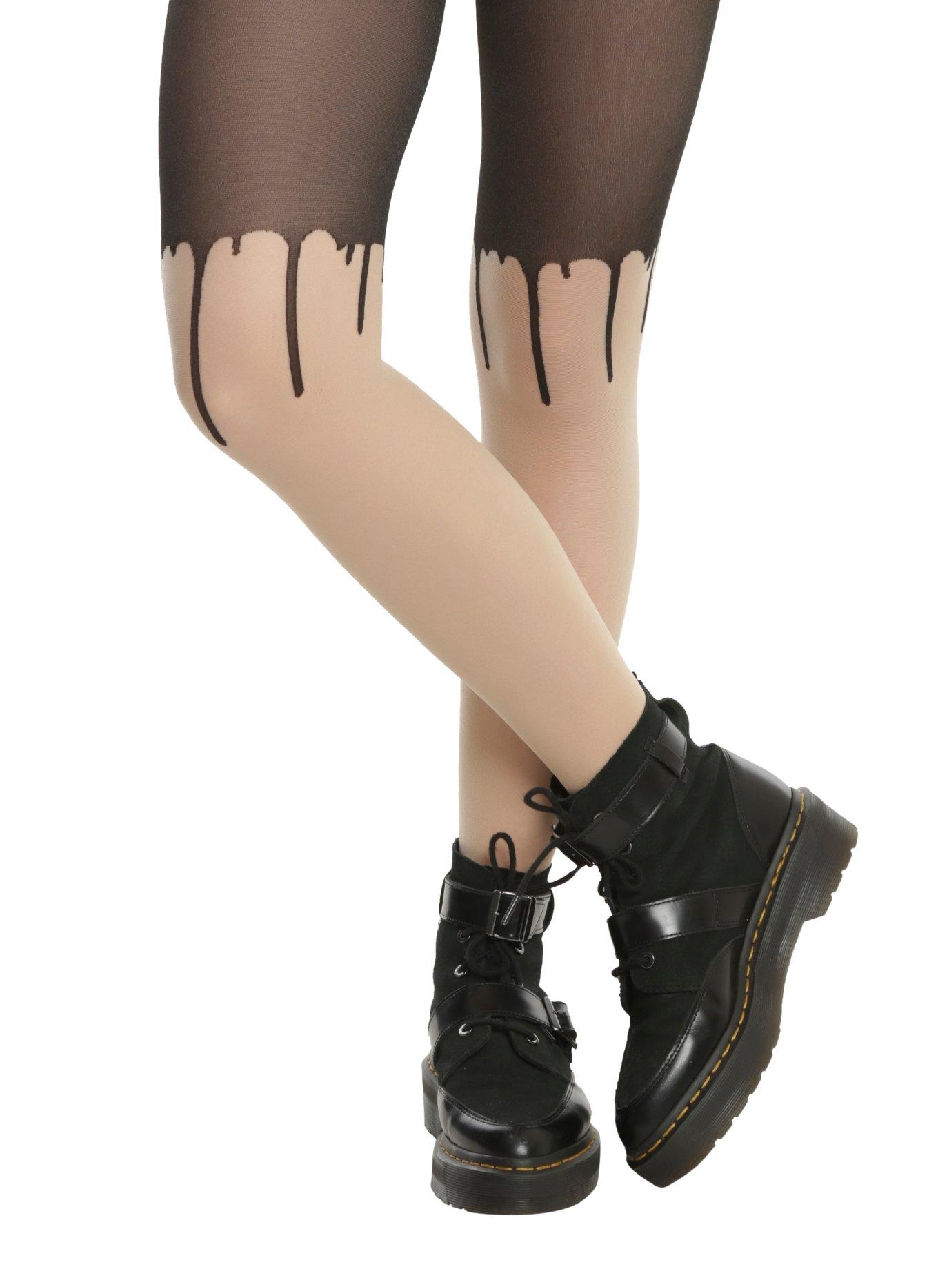 Blackheart Drip Tights Hot Topic