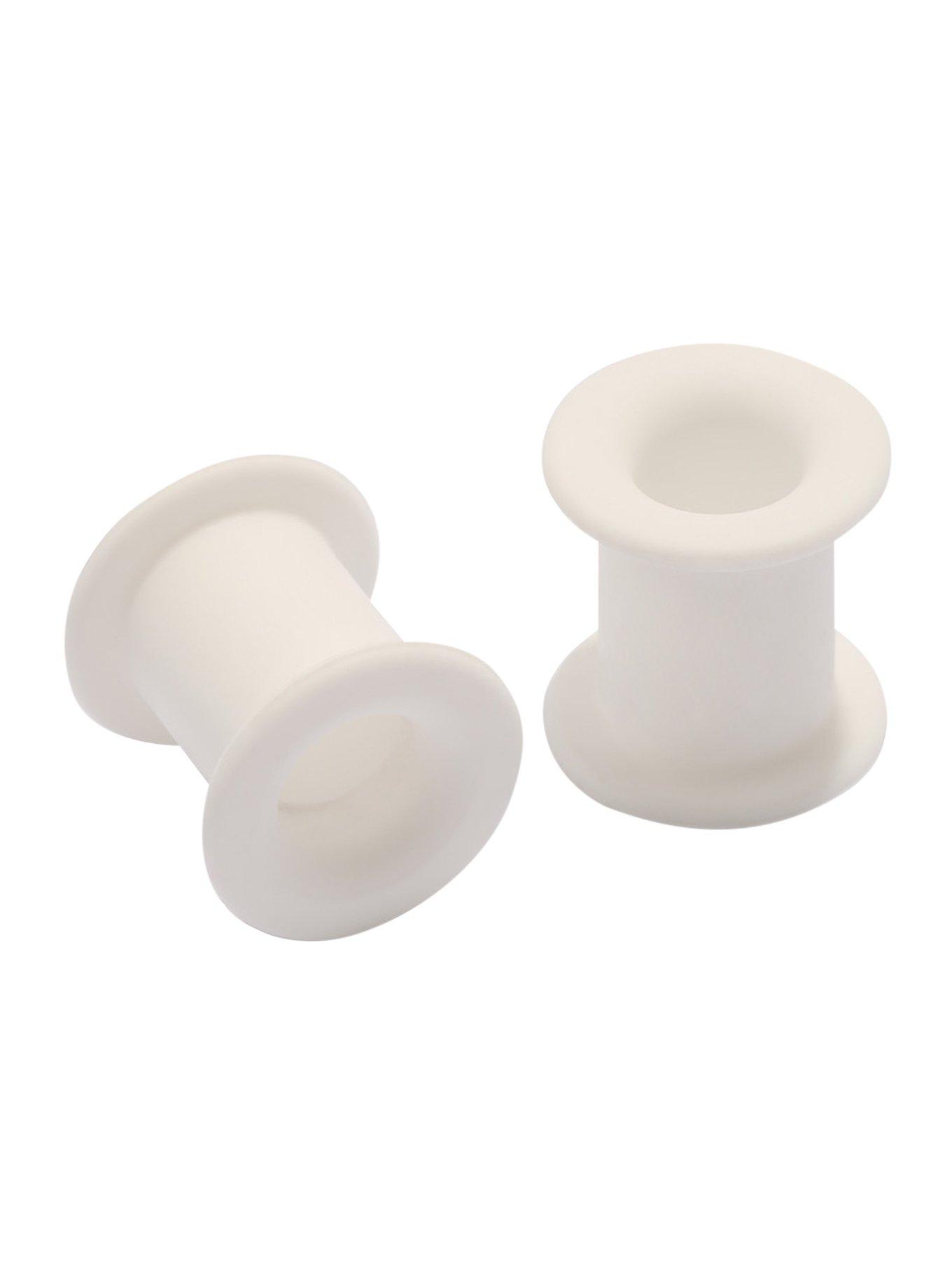 Kaos Silicon White Hollow Plugs Hot Topic