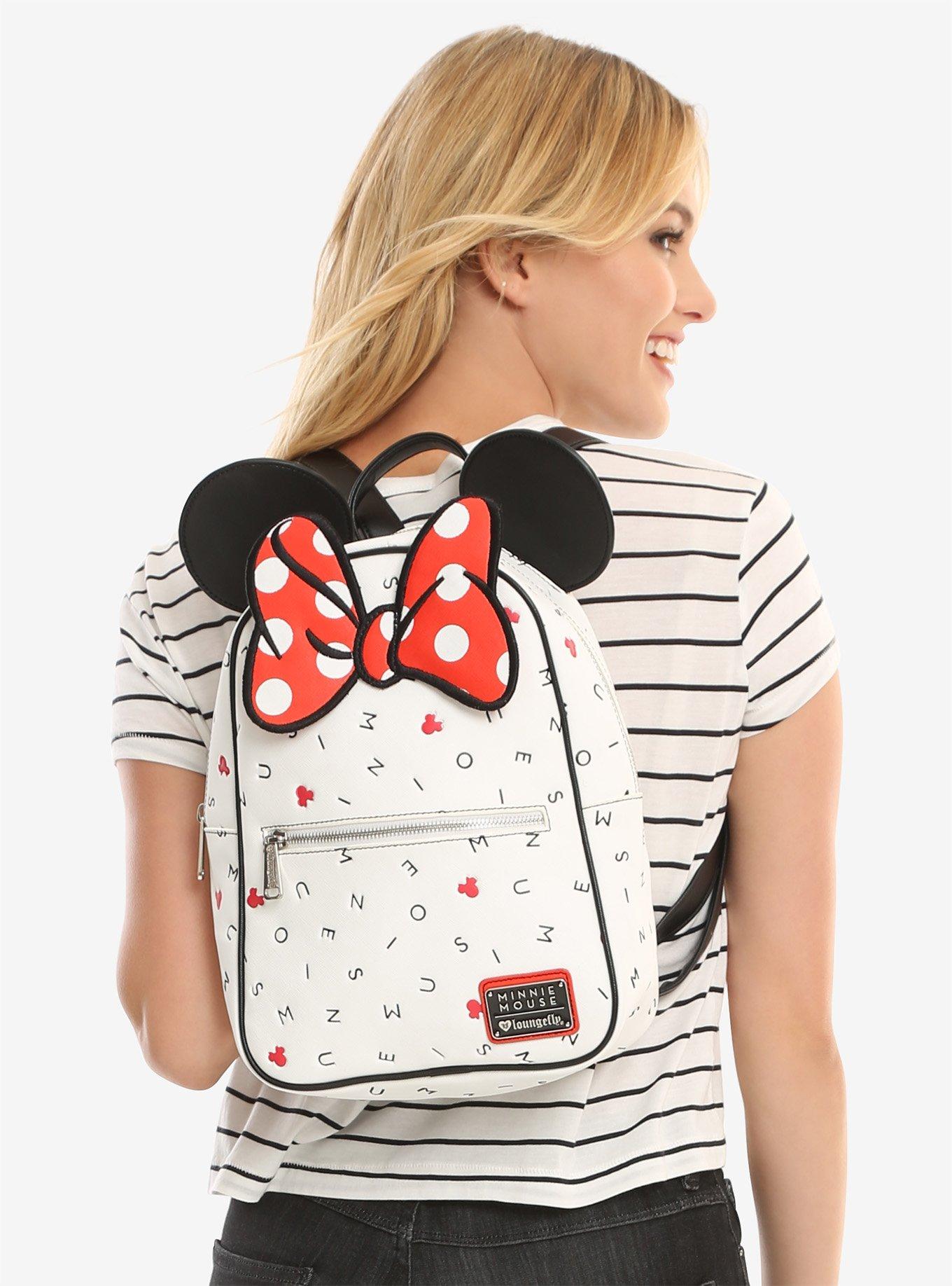 Loungefly Disney Minnie Mouse Scattered Letters Mini Backpack