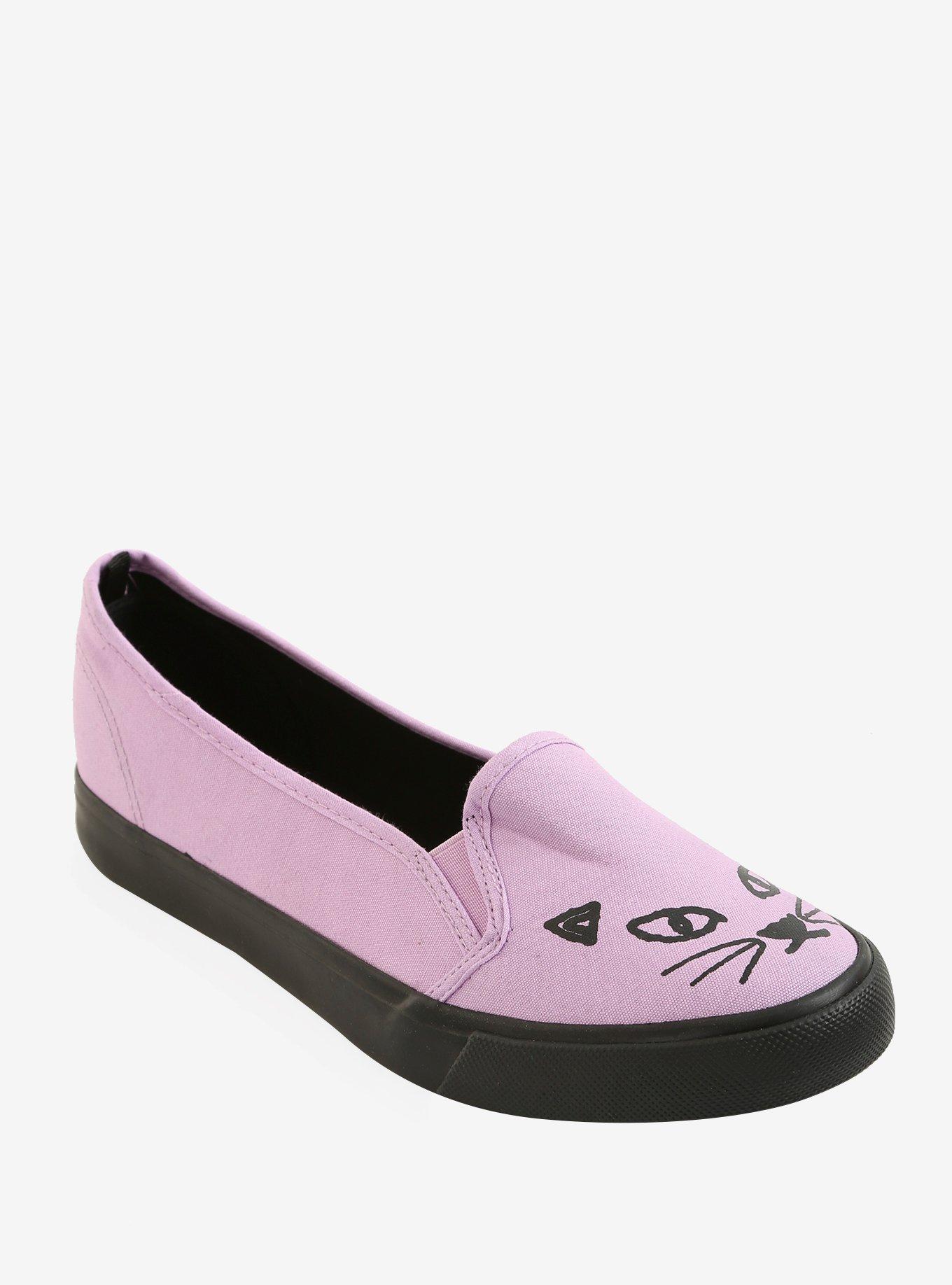 Lavender Cat SlipOns Hot Topic
