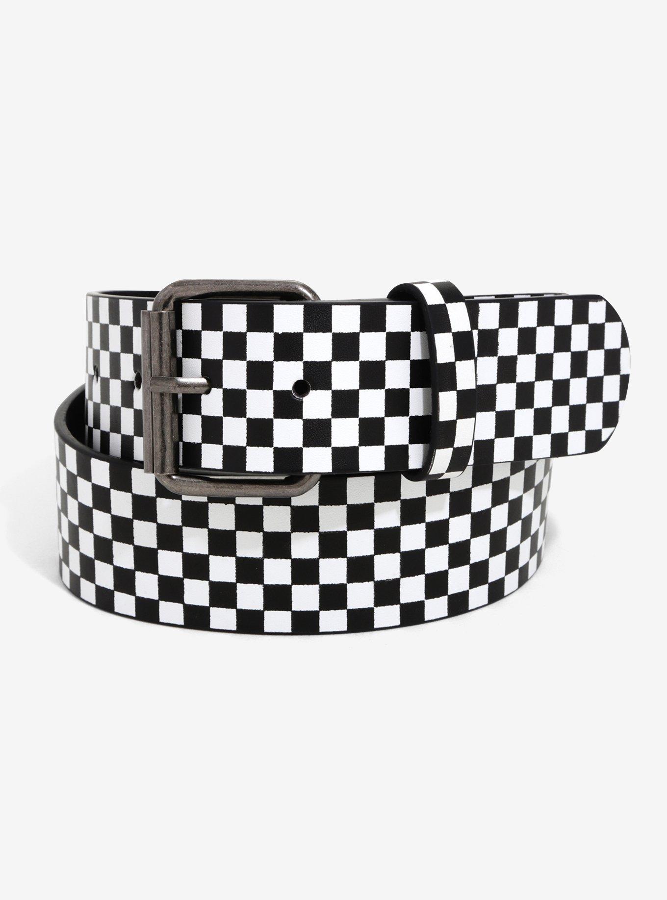 Black & White Checkered Belt Hot Topic
