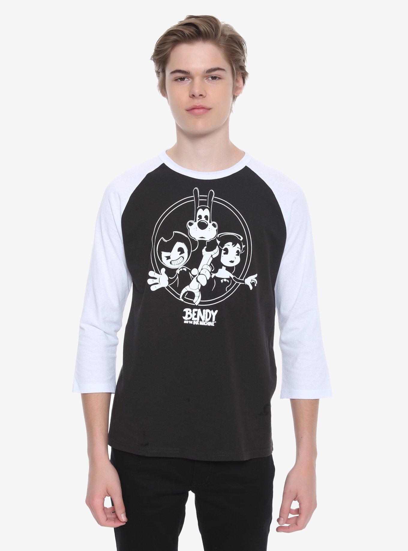 Bendy And The Ink Machine Group Raglan Hot Topic Exclusive Hot Topic