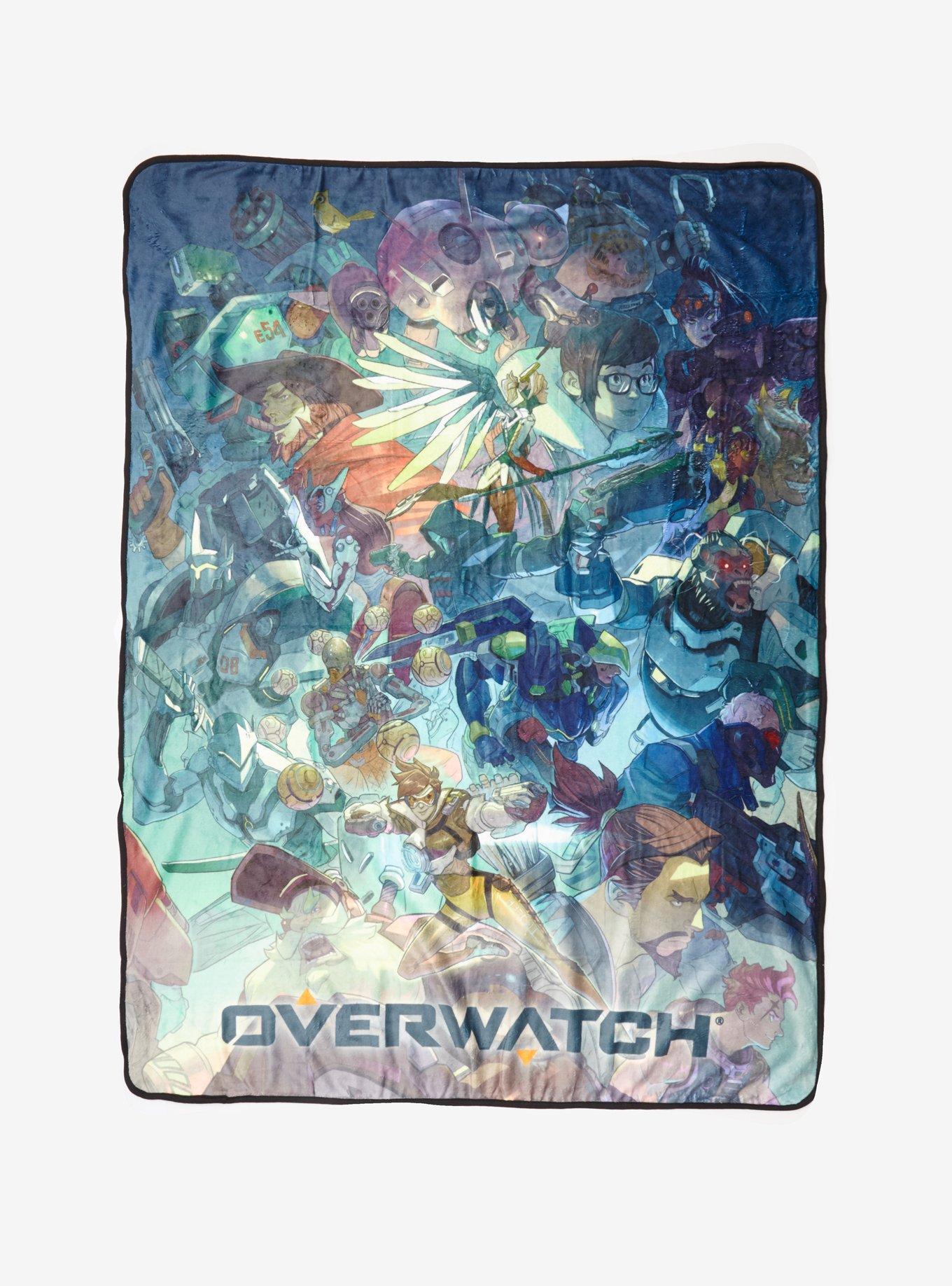 Overwatch Group Heroes Throw Blanket Hot Topic