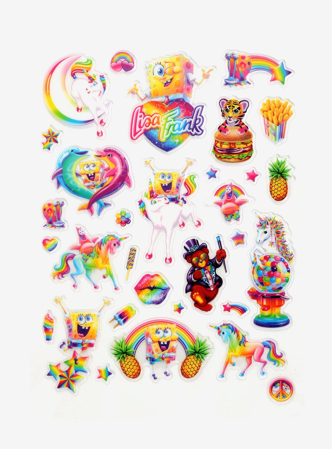 Lisa Frank X SpongeBob SquarePants Sticker Set Hot Topic Exclusive