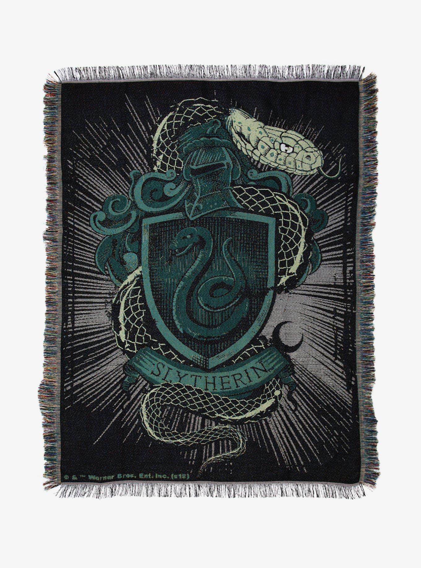 Harry Potter Slytherin Crest Tapestry Throw Blanket Hot Topic