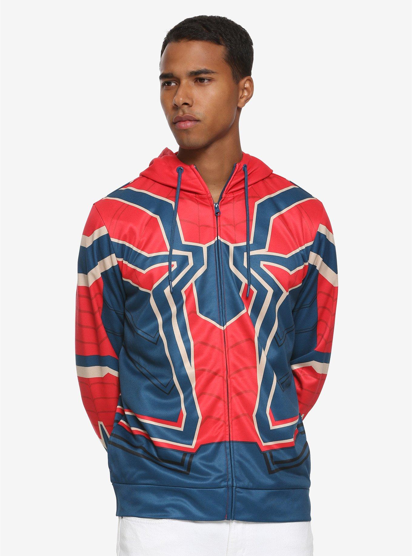Marvel The Avengers Infinity War Iron SpiderMan ZipUp Hoodie Hot