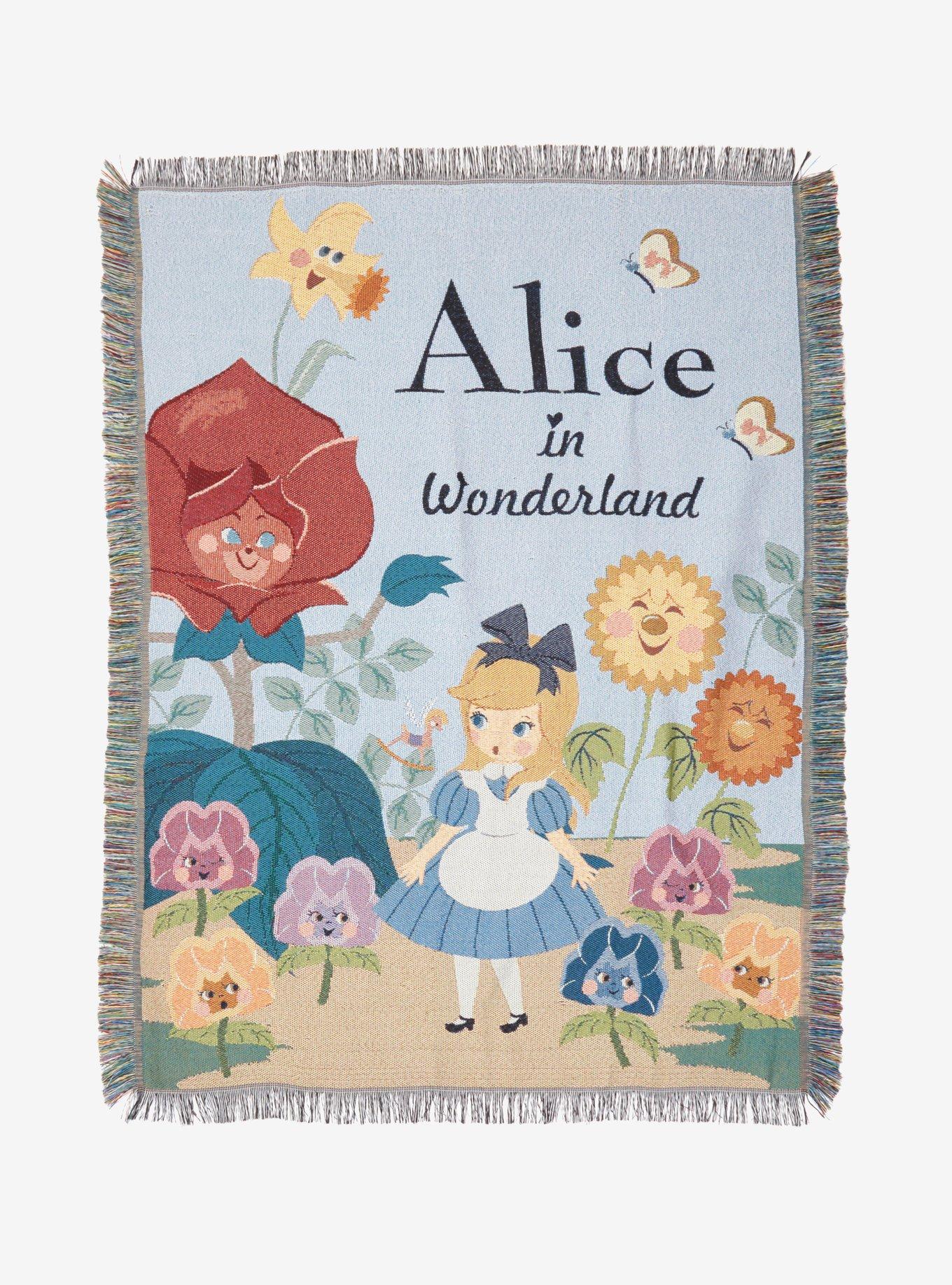 Disney Alice In Wonderland Tapestry Throw Blanket Hot Topic