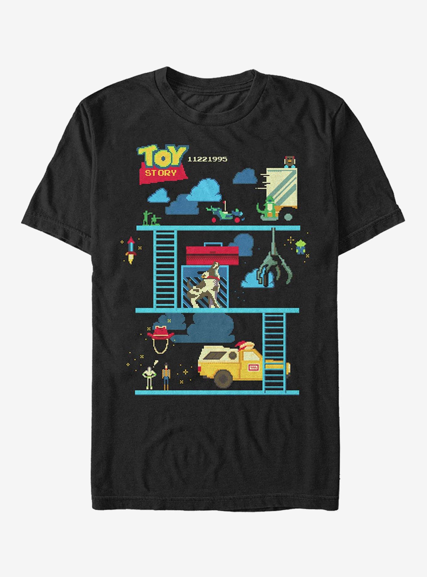 Disney Pixar Toy Story Video Game High Score TShirt BLACK Hot Topic